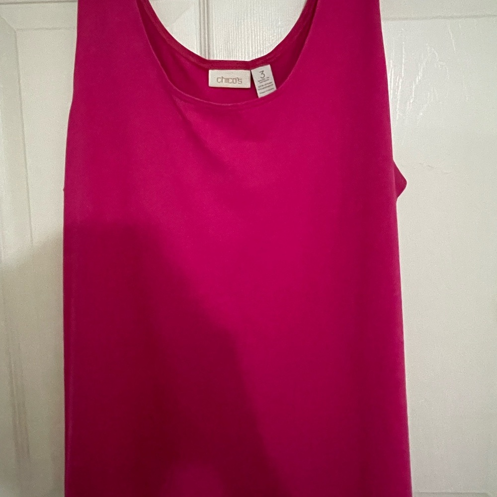 Chico's Pink Tank Top with Scoop Neckline